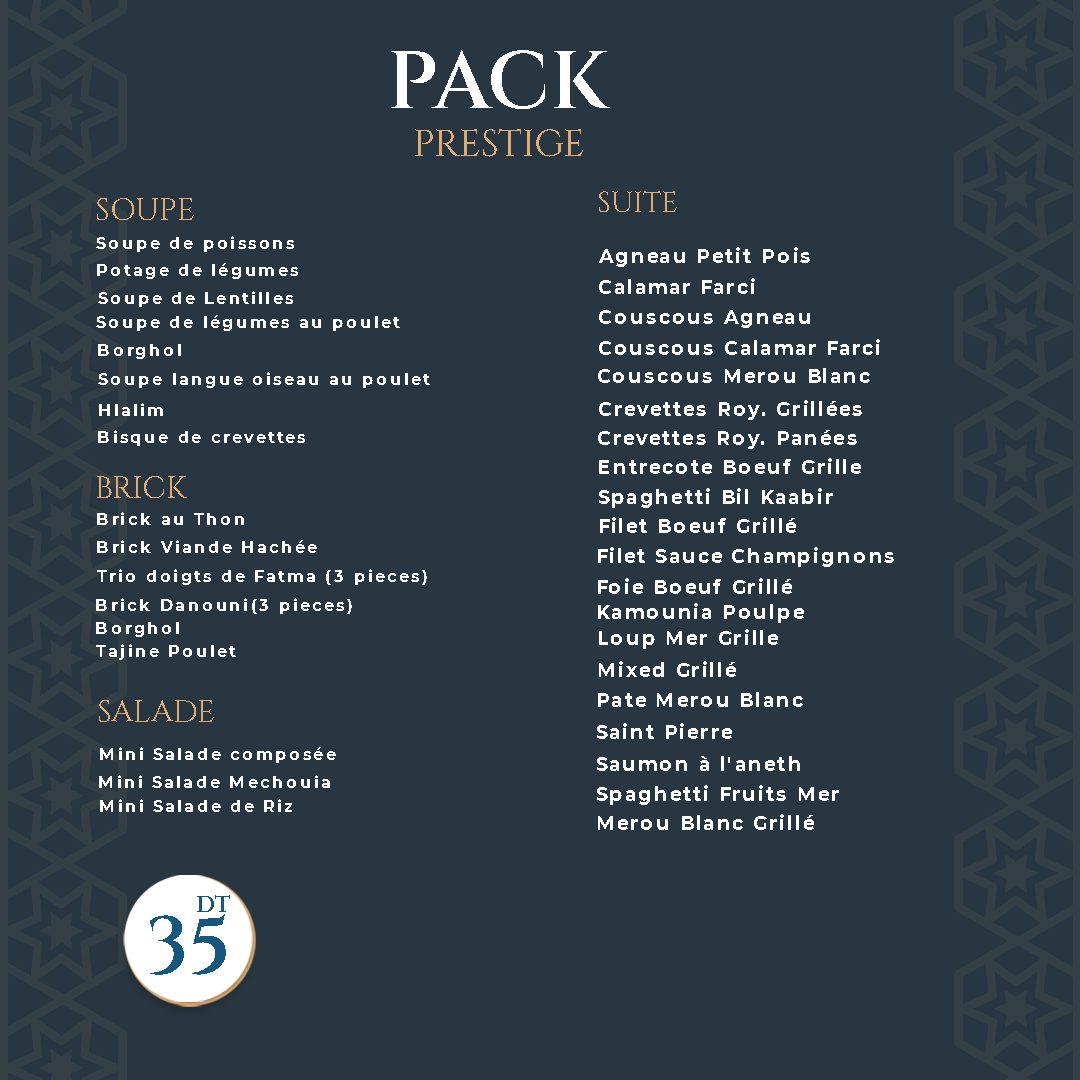 commander menu ramadan prestigieux et pas cher à nabeul et hammamet