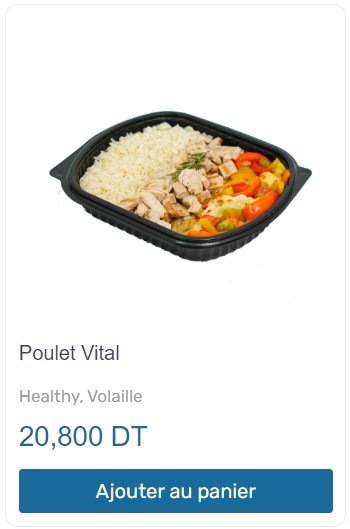 poulet vital - repas healthy à base de poulet à commander