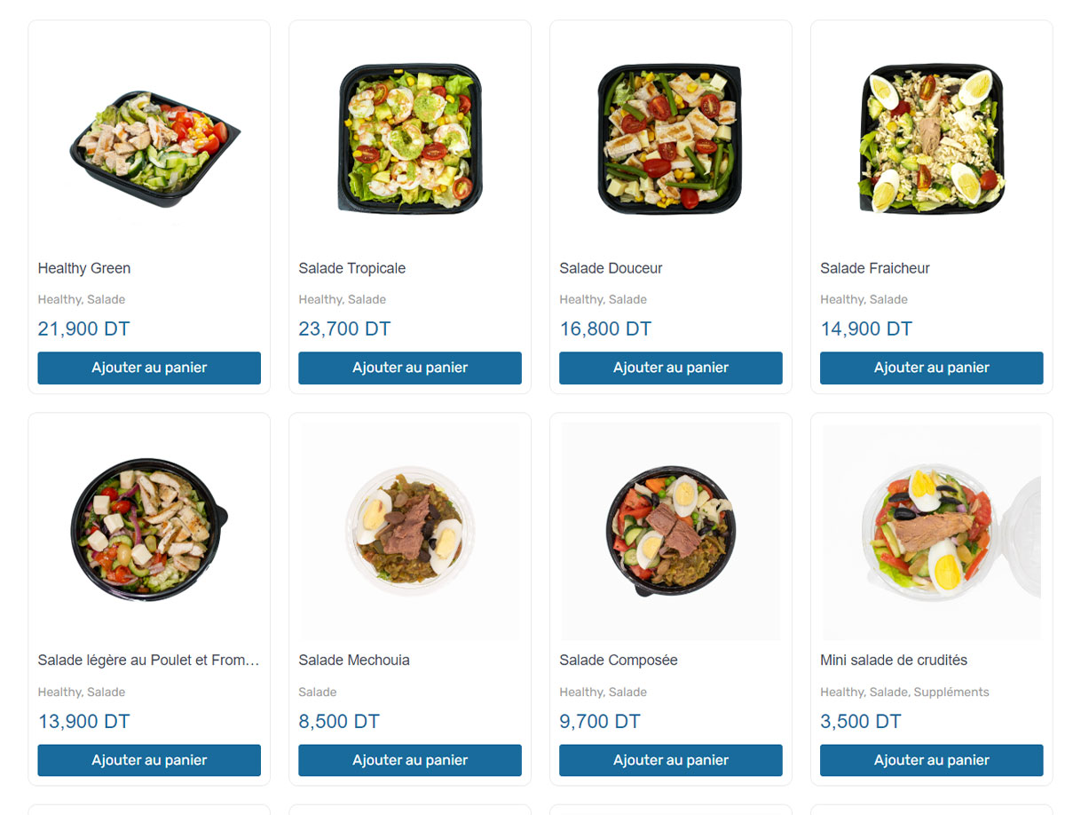 commandez salade healthy à hamammet et nabeul