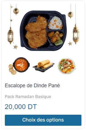 escalope de dinde pané - manger healthy au ramadan avec repas med